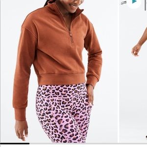 Fabletics Kat Half-Zip Pullover in Java, Small